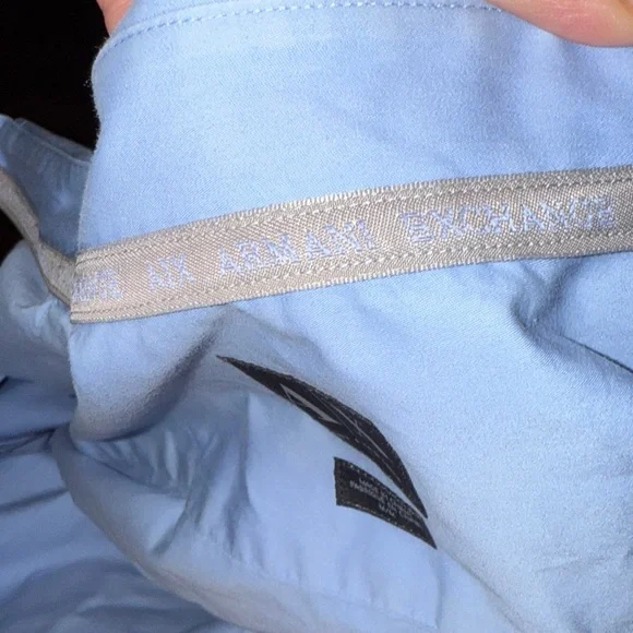 Armani Exchange Men's Light Blue Dress Shirt - Picture 10 of 12